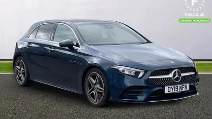Used Mercedes A220 AMG Line Premium 190 HP (139 kW) 2019 Blue Hatchback