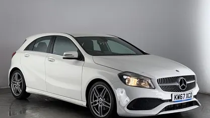 Used Mercedes A160 AMG line 102 HP (75 kW) 2018 White Hatchback