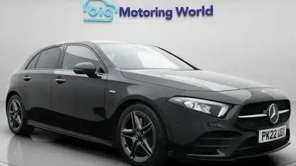 Used Mercedes A250 AMG line 224 HP (164 kW) 2022 Black Hatchback