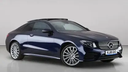 Used Mercedes E350 AMG Line Premium Plus 258 HP (189 kW) 2017 Blue Coupe
