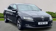 Black magic pearlescent Used 2018 Skoda Superb SportLine Hatchback | £13,186 (Fair price)