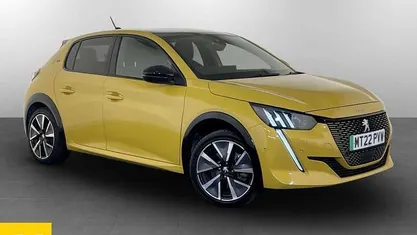 Yellow Used 2022 Peugeot e-208 Premium Hatchback | £12,295 (Fair price)