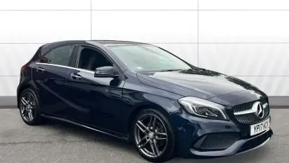 Used Mercedes A200 AMG Line Premium Plus 156 HP (114 kW) 2017 Blue Hatchback