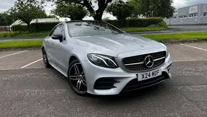 Used Mercedes E220 AMG Line Premium 194 HP (142 kW) 2018 Silver Coupe