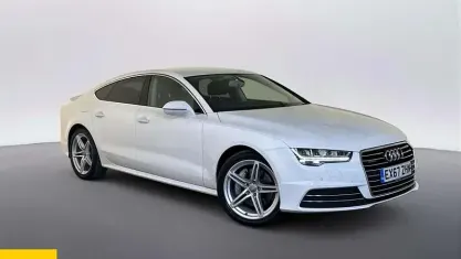 Used Audi A7 Sportback Black Edition 218 HP (160 kW) 2017 White Hatchback