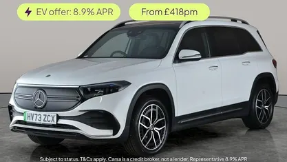 White Used 2023 Mercedes EQB350 AMG Line Premium SUV | £27,647 (Fair price)