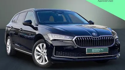 Midnight black metallic Used 2024 Skoda Superb SE Technology Estate | £25,553 (Fair price)