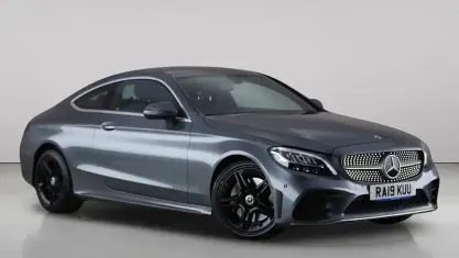 Used Mercedes C300 AMG line 258 HP (189 kW) 2019 Grey Coupe