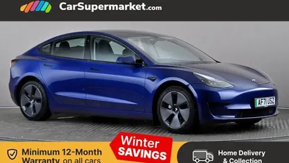 Blue Used 2021 Tesla Model 3 Standard Range Sedan | £18,097 (Fair price)