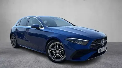 Used Mercedes A180 AMG line 136 HP (100 kW) 2024 Blue Hatchback
