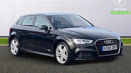 Używany Audi A3 Sportback S-Line 116 KM (85 kW) 2019 Czarny Hatchback