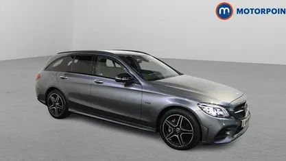 Grey Used 2021 Mercedes C300e AMG line Estate | £21,149 (Fair price)
