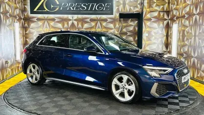 Used Audi A3 Sportback S-Line 150 HP (110 kW) 2021 Blue Hatchback