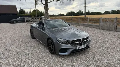 Used Mercedes E220 AMG line 194 HP (142 kW) 2019 Grey Cabriolet