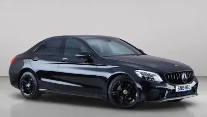 Used Mercedes C220 AMG line 194 HP (142 kW) 2019 Black Sedan