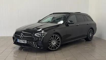 Used Mercedes E220 AMG line 194 HP (142 kW) 2021 Black Estate