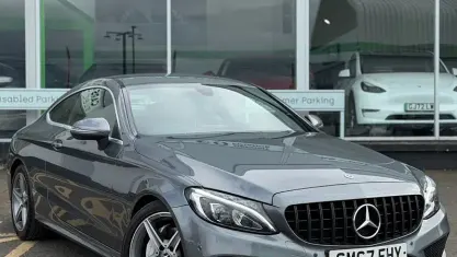 Used Mercedes C220 AMG line 170 HP (125 kW) 2017 Grey Coupe