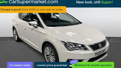Used Seat Leon SE Dynamic 116 HP (85 kW) 2020 White Hatchback