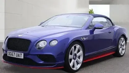 Used Bentley Continental GT Convertible 529 HP (389 kW) 2017 Blue Cabriolet