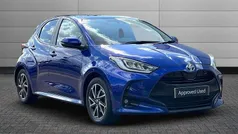 Blue Used 2023 Toyota Yaris Hybrid Design Hatchback | £18,095 (Fair price)