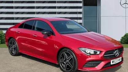 Used Mercedes CLA200 AMG Line Premium 163 HP (119 kW) 2022 Red Coupe