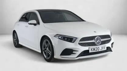 Used Mercedes A250 AMG Line Premium Plus 224 HP (164 kW) 2020 White Hatchback