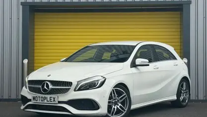Used Mercedes A180 AMG line 122 HP (89 kW) 2018 White Hatchback