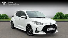 Pure white Used 2023 Toyota Yaris Hybrid Design Hatchback | £17,239 (Super price)