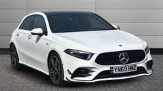 Polar white Used 2019 Mercedes A35 AMG Premium Plus Hatchback | £25,595 (Fair price)