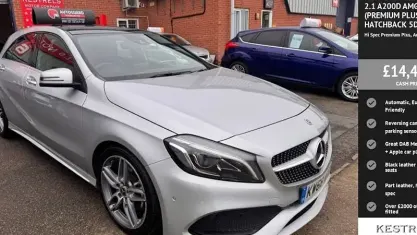 Used Mercedes A200 AMG line 136 HP (100 kW) 2018 Silver Hatchback