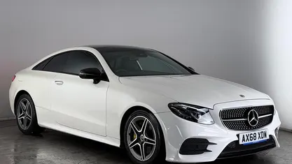 Used Mercedes E300 AMG line 245 HP (180 kW) 2019 White Coupe