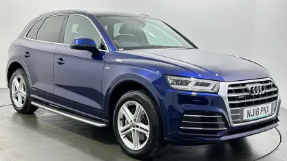 Used Audi Q5 S-Line 252 HP (185 kW) 2018 Blue SUV