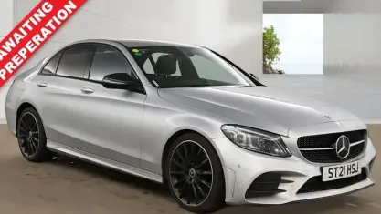 Used Mercedes C220 AMG line 194 HP (142 kW) 2020 Silver Sedan