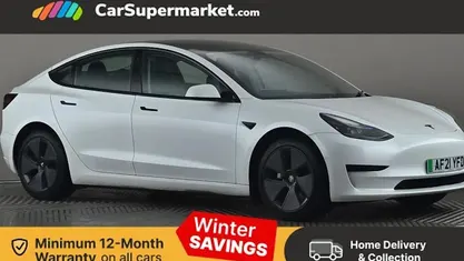 White Used 2021 Tesla Model 3 Standard Range Sedan | £16,197 (Fair price)