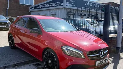 Used Mercedes A200 AMG Line Premium 136 HP (100 kW) 2017 Red Hatchback