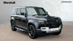 Metallic santorini black Used 2023 Land Rover Defender HSE SUV | £58,884 (Fair price)