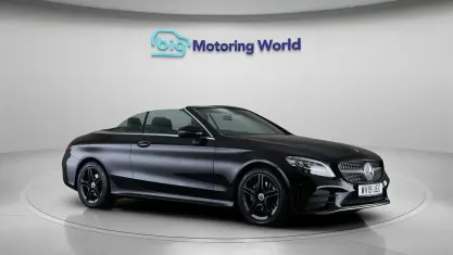 Used Mercedes C200 AMG line 198 HP (145 kW) 2019 Black Cabriolet
