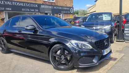 Używany Mercedes C220 AMG line 170 KM (125 kW) 2017 Czarny Sedan/Limuzyna