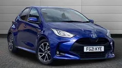 Blue Used 2021 Toyota Yaris Hybrid Design Hatchback | £15,495 (Fair price)