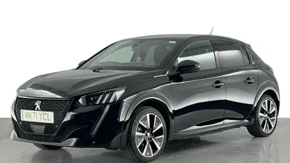 Begagnad Peugeot e-208 Premium 100 kW (136 HK) 2021 Svart Halvkombi