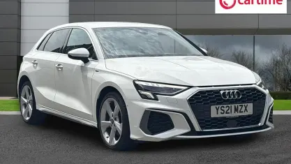 Used Audi A3 Sportback S-Line 150 HP (110 kW) 2021 White Hatchback
