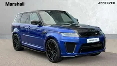 Metallic estoril blue Used 2019 Land Rover Range Rover Sport SVR SUV | £43,529 (Fair price)