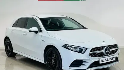 Used Mercedes A250 AMG line 218 HP (160 kW) 2021 White Hatchback
