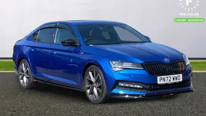 Used Skoda Superb SportlinePlus 190 HP (139 kW) 2022 Blue Hatchback
