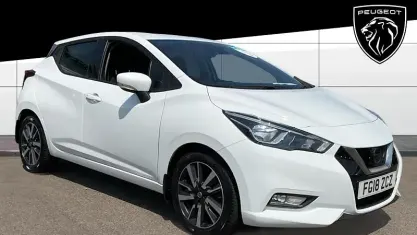 Used Nissan Micra Acenta 90 HP (66 kW) 2018 White Hatchback