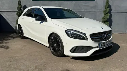 Used Mercedes A200 AMG line 136 HP (100 kW) 2016 White Hatchback