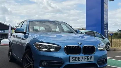 Used BMW 118 Sport Line 136 HP (100 kW) 2017 Blue Hatchback