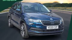 Petrol blue metallic Used 2020 Skoda Karoq SE Drive SUV | £15,895 (Fair price)
