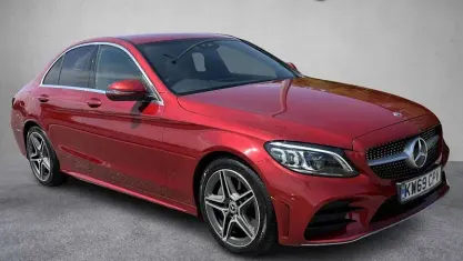 Used Mercedes C300 AMG line 245 HP (180 kW) 2019 Red Sedan