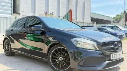 Used Mercedes A200 AMG line 136 HP (100 kW) 2017 Black Hatchback